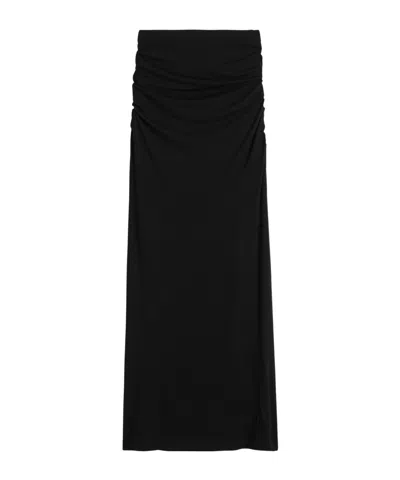 Totême Draped Midi Skirt In Black
