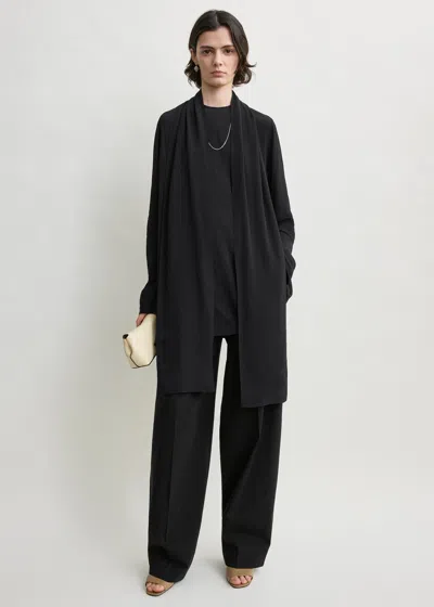 Totême Draped Scarf Blouse Black