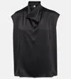 Totême Draped Top In Black 