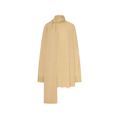 Totême Draped-scarf Blouse In Neutral