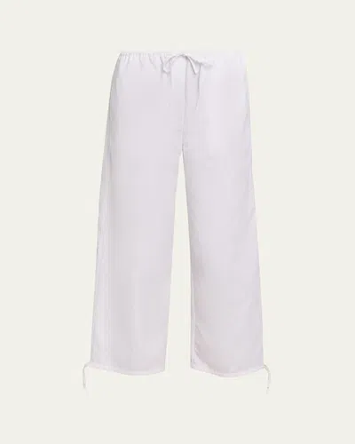 Totême Drawstring Cotton Balloon Pants In White