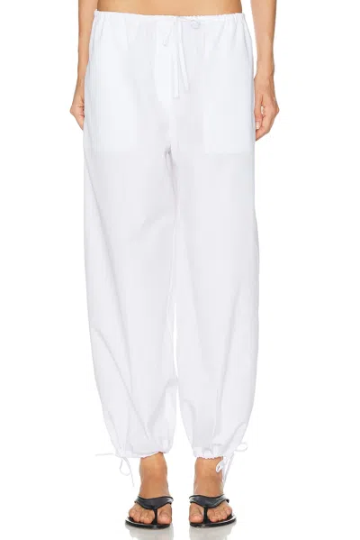 Totême Drawstring Cotton Trouser In White