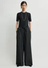 Totême Drawstring Dinner Trousers Black In Black