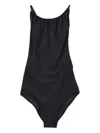 Totême Drawstring-neck Swimsuit In Black