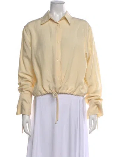 Pre-owned Totême Drawstring Shirt Long Sleeve Button-up Top In Neutral