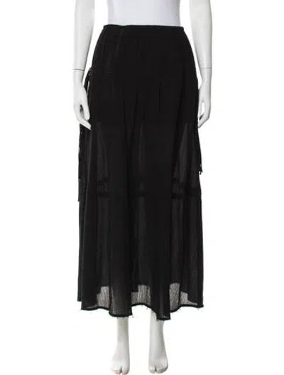 Pre-owned Totême Drawstring Skirt Long Skirt In Black
