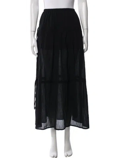 Pre-owned Totême Drawstring Skirt Long Skirt In Black