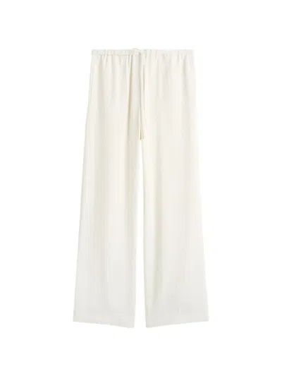 Totême Drawstring Striped Trousers In White