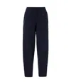 Totême Valais Embroidered Cashmere Tapered Track Pants In Blue