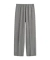 Totême Drawstring Wool Trousers In Gray