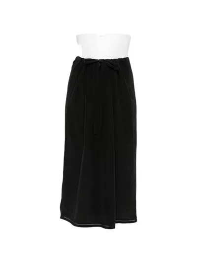 Totême Drawstring-waist Midi Skirt In Black