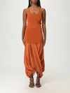Totême Toteme Cocoon Sleeveless Dress In Orange