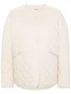 Totême Drop-shoulder Diamond-quilted Jacket In Pebble 127