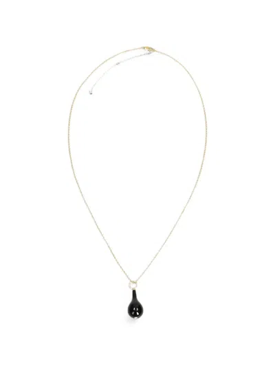 Totême Drop-pendant Necklace In Black
