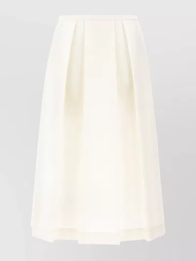 Totême White Skirt With Cannon Pleats