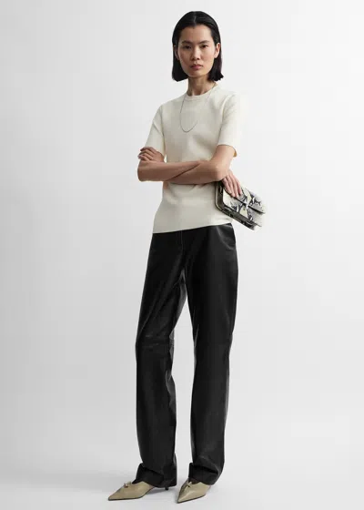 Totême Easy Leather Trousers Black
