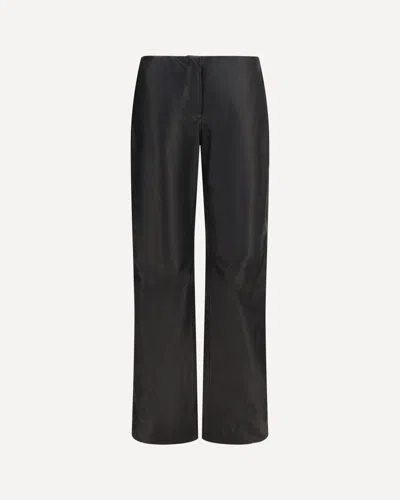 Totême Easy Leather Trousers In Blue