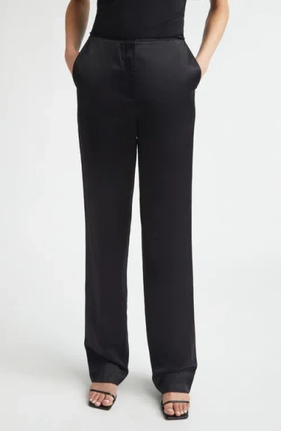 Totême Toteme Easy Raw Edge Straight Leg Pants In Animal Print