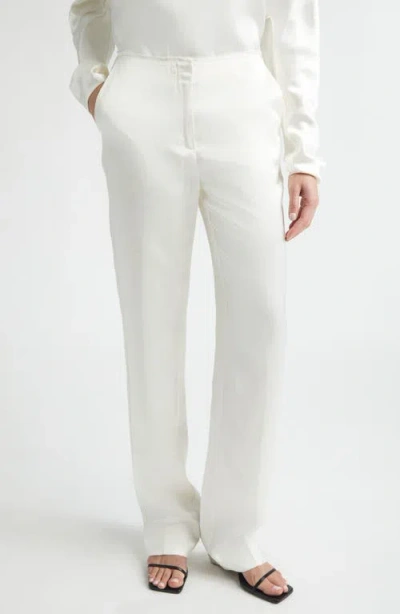 Totême Toteme Easy Raw Edge Straight Leg Pants In Multi