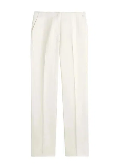 Totême Toteme Easy Raw Edge Trousers For Women In White