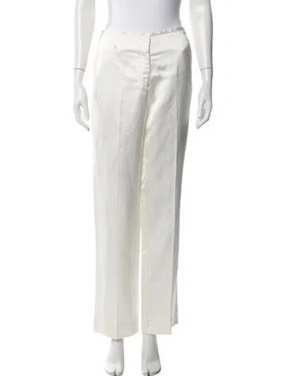 Pre-owned Totême Easy Raw Edge Trousers Wide Leg Pants In Neutrals