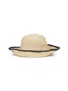 Totême Ecru Paper Straw Bucket Hat In White