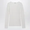 Totême Toteme Ecru Woolblend Knit Top In White