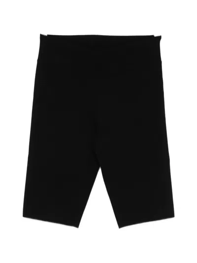 Totême Elastic Knee-length Shorts In Black