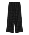 Totême Embroidered Organic Cotton And Silk-blend Voile Wide-leg Pants In Black