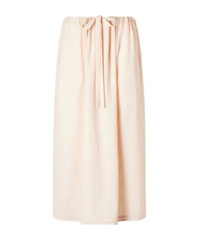 Totême Elastic Waist Midi Skirt In Pink