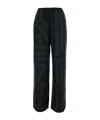 Totême Toteme Women Silk Trousers With Monogram Logo Embroidery In Animal Print