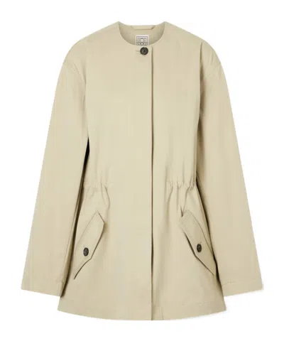 Totême Cotton-twill Jacket In Neutral