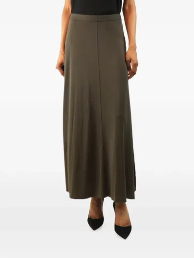Pre-owned Totême Elasticated-waistband Maxi Skirt In Green