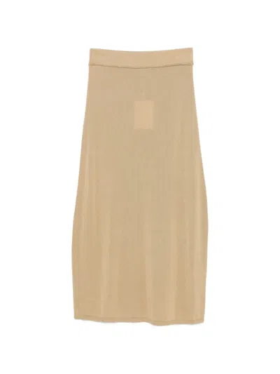 Totême Elastic-waistband Maxi Skirt In Brown