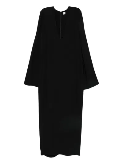 Totême Elegant Bell-sleeve Dress In Black