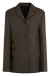 Totême Elegant Three-button Jacket In Brown