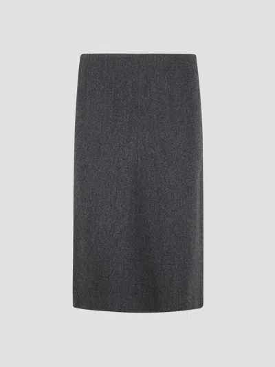 Totême Toteme Elegant Twill Suit Skirt In Mini Length In Black