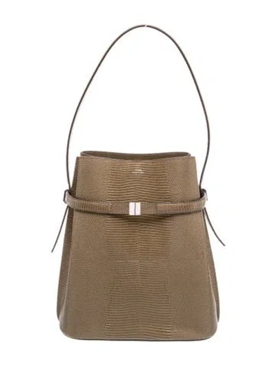 Pre-owned Totême Embossed Leather Belted In Brown