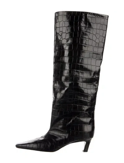Pre-owned Totême Embossed Leather Boots In Multi
