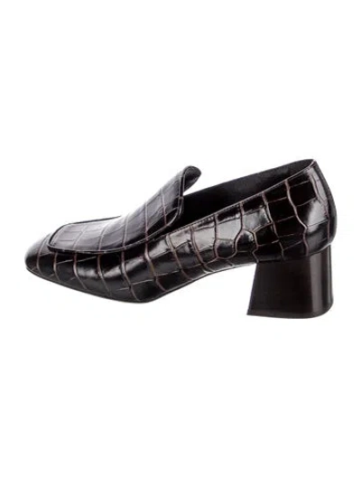 Pre-owned Totême Embossed Leather Printed Pumps In Black