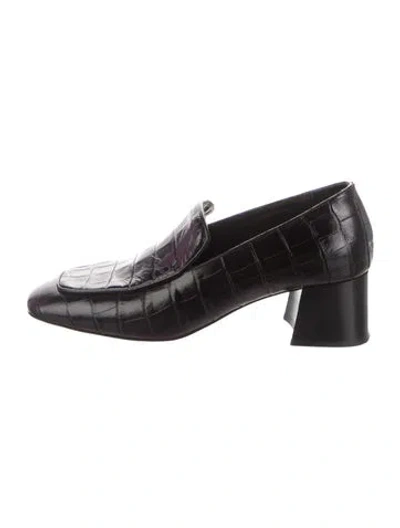 Pre-owned Totême Embossed Leather Pumps In Black