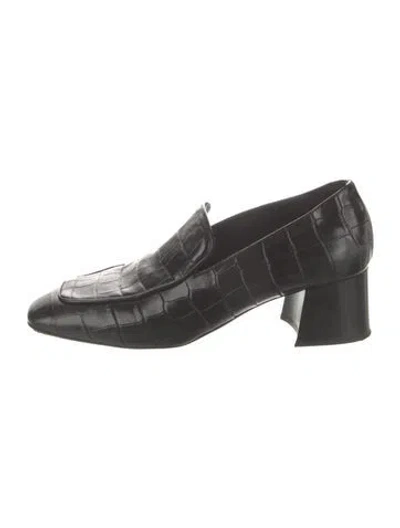 Pre-owned Totême Embossed Leather Pumps In Black