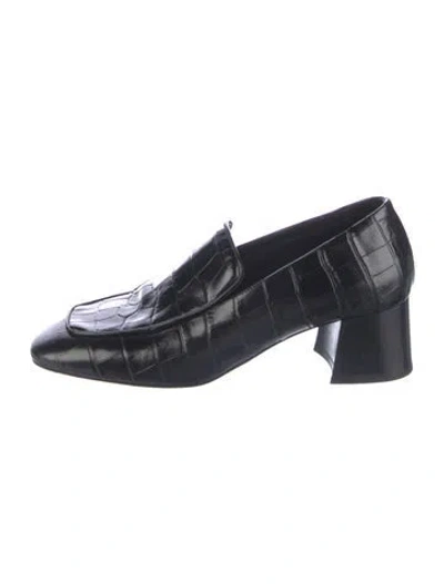 Pre-owned Totême Embossed Leather Pumps In Black