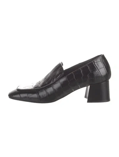Pre-owned Totême Embossed Leather Pumps In Black