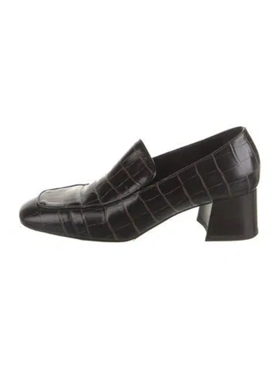 Pre-owned Totême Embossed Leather Pumps In Black