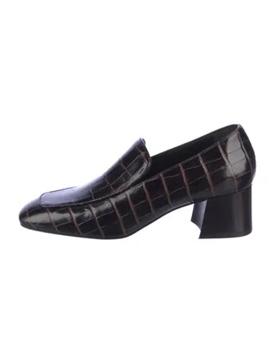 Pre-owned Totême Embossed Leather Pumps In Blue