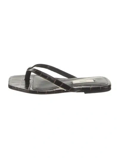 Pre-owned Totême Embossed Leather Slides In Multi