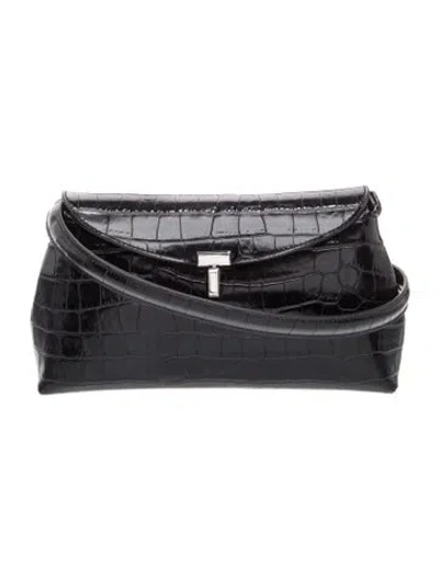 Pre-owned Totême Embossed Leather Tote In Black