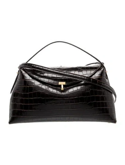 Pre-owned Totême Embossed Leather Tote In Brown