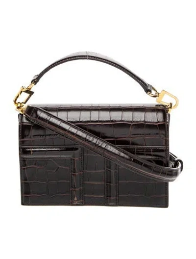 Pre-owned Totême Embossed Leather Tote In Brown